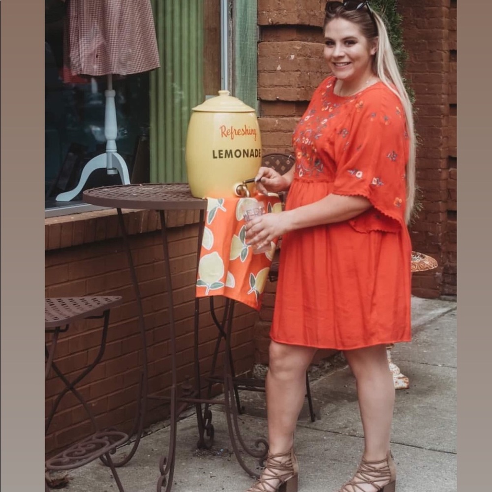 Red Floral Dress